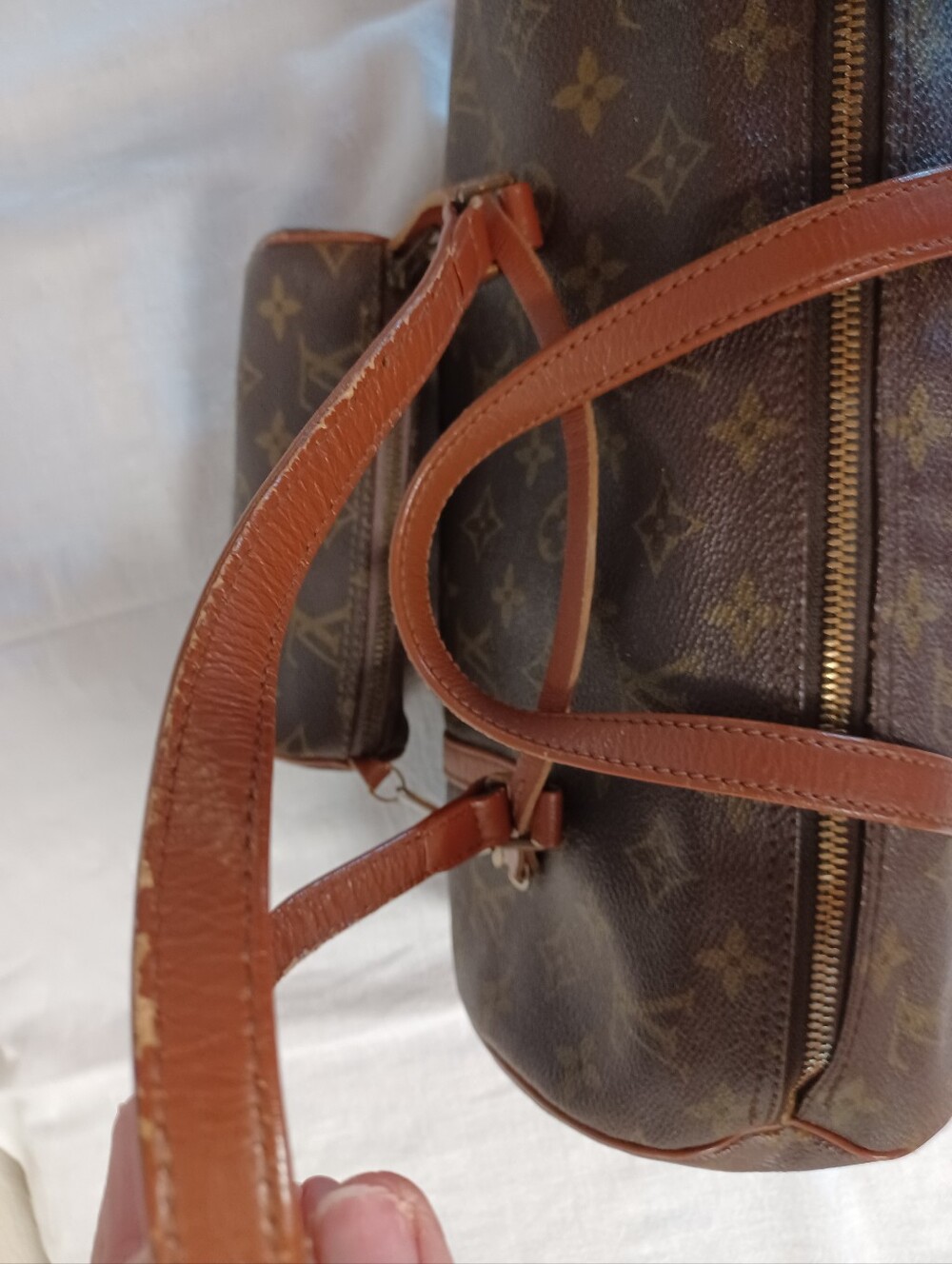 Auth Louis Vuitton Papillion w/pouch handbag purse Exc Vintage - Picture 5 of 10